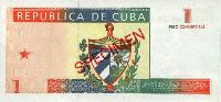 Reverso de Billete convertible de 1 CUC