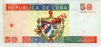 Reverso de Billete convertible de 50 CUC